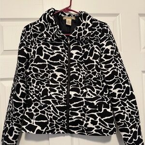 e-col-o-gie brand jacket, size S, fun black/white print